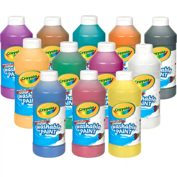 Crayola® Washable Paints, Set of 12 Pints