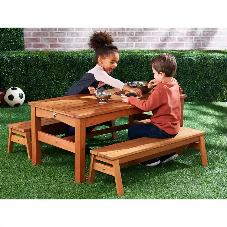 Wood Table & Benches