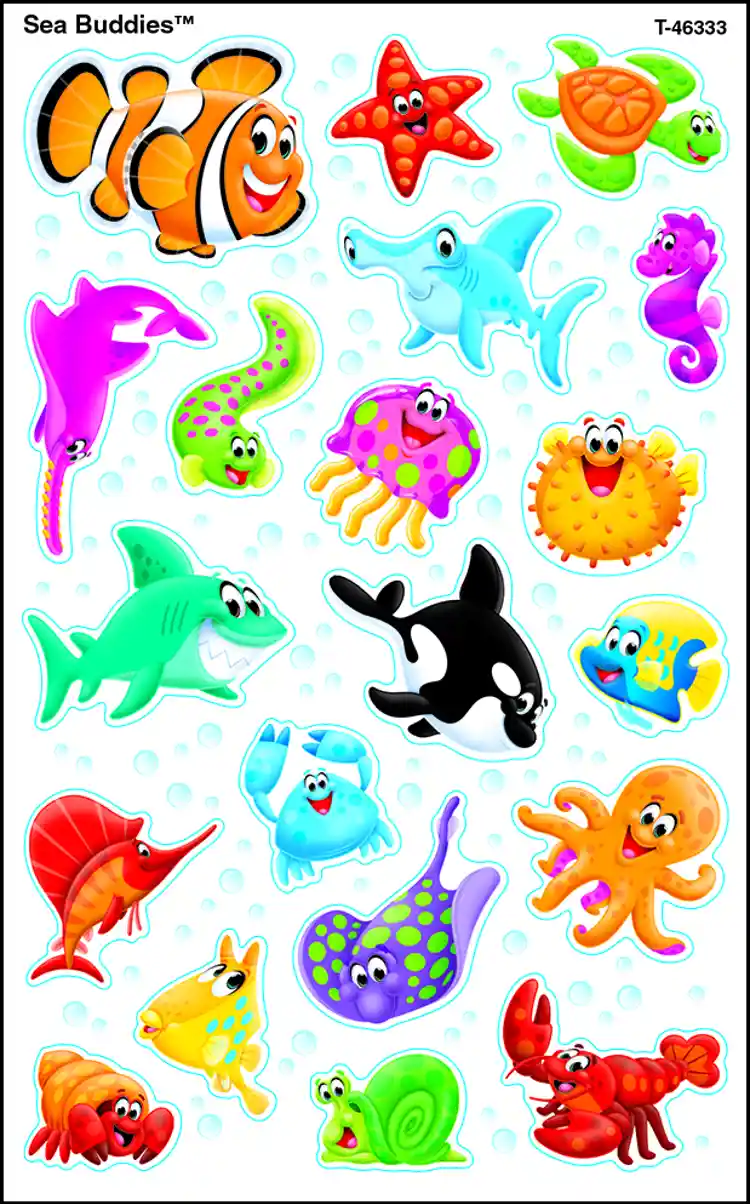 Sea Buddies™ Super Shapes Stickers